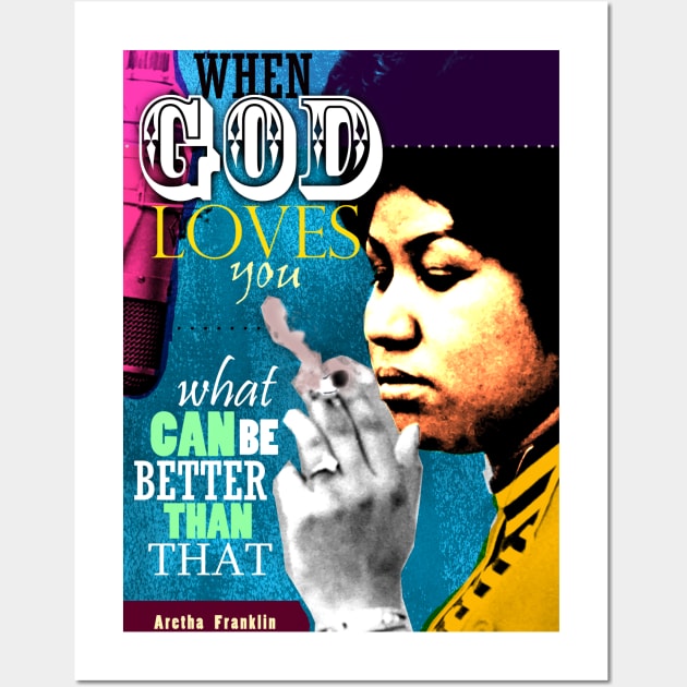 Aretha Franklin Inspirational Quote Wall Art by pahleeloola